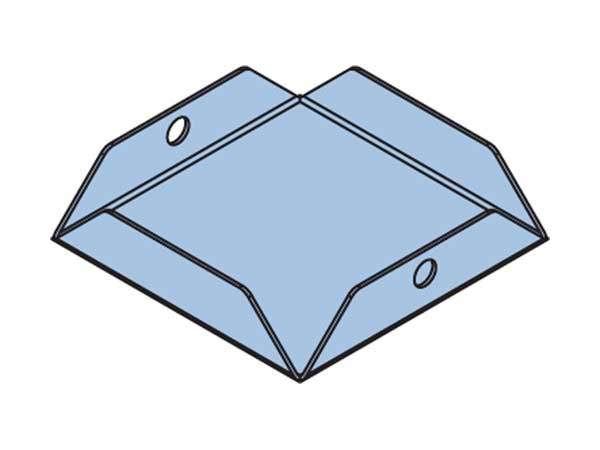 Trunking End Cap 50 x 50mm Galvabond