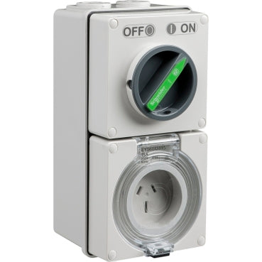 Sw Socket 15A 3P 250V IP66 Grey