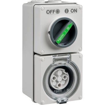 Sw Socket 20A 3P 250V IP66 Grey