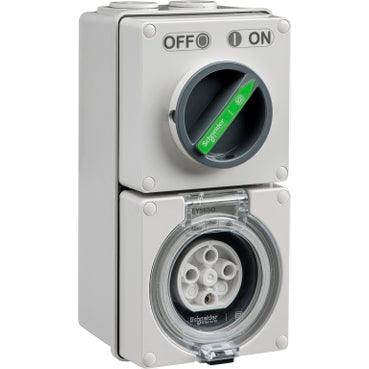 Sw Socket 20A 4P 500V IP66 Grey