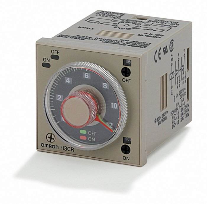 H3CR-F8 Twin Timer Analogue 0.5s-30hr 100-240V AC/DC