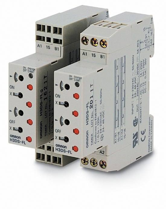 H3Ds-FL Twin Timer 1C/O 24-48VDC 24-240VAC