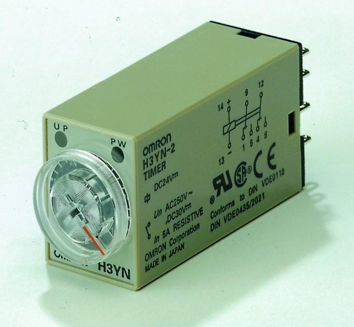 H3YN-2 Timer 4Mode 0.1s-10min 2C/O 24VAC