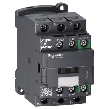 Tesys D Green Contactor 3P 9A 48-130V AC/DC