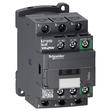 Tesys D Green Contactor 3P 12A 100-250V AC/DC
