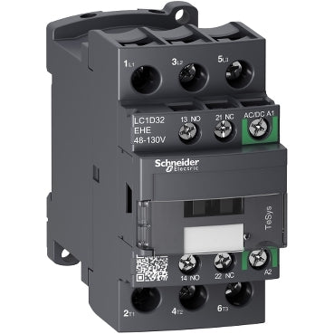 Tesys D Green Contactor 3P 32A 48-130V AC/DC