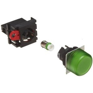 M22N Indicator Green Plastic Flat 240VAC