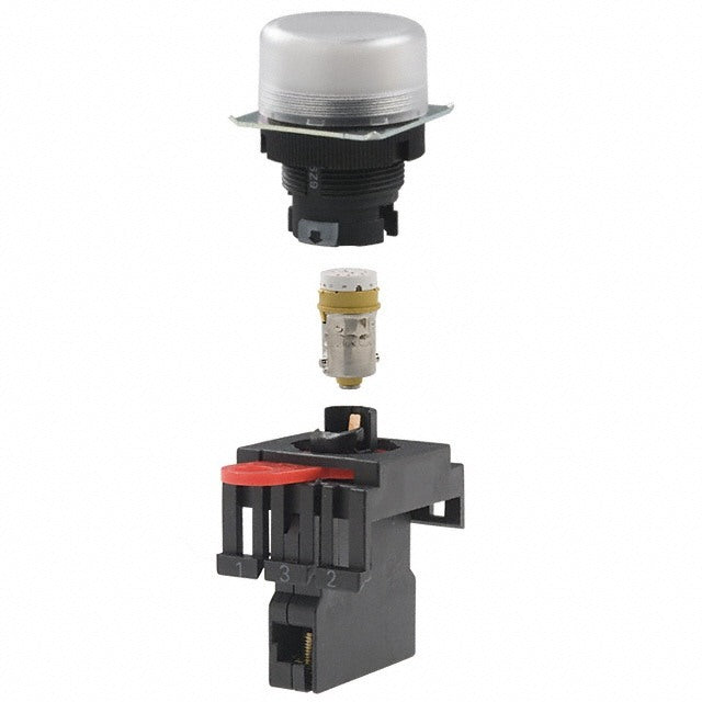 M22N Indicator White Plastic Flat 24V AC/DC