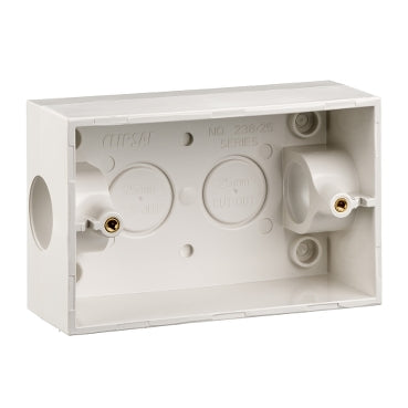 Mounting Box 1Gang 25mm End Entry