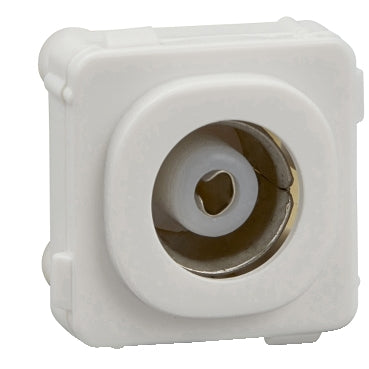 Mech 75 Ohm Coax TV Socket White Screw Fix