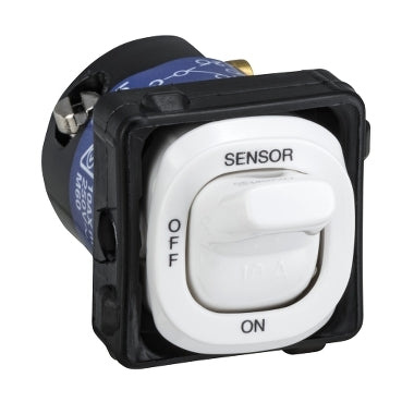 Switch Mech 10A Engraved (SENSOR OFF ON) White