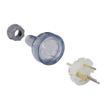 Plug 10A 3Pin PVC Heavy Duty Transparent