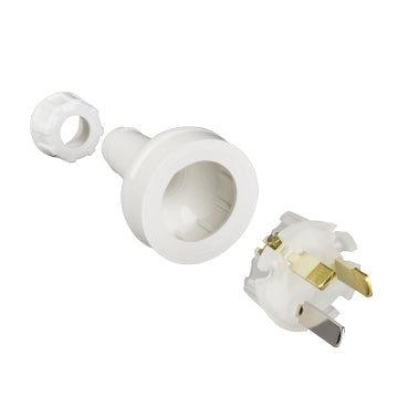 Plug 10A 3Pin White Extra Safety
