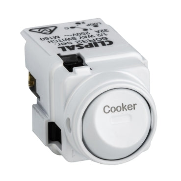 Saturn Switch Mech 32A Engraved (Cooker) Zen White