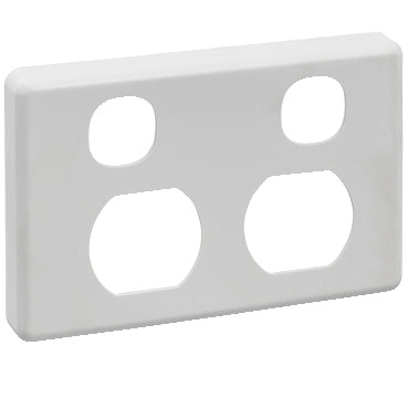 Cover Plate New Sw Socket Dbl Vert White