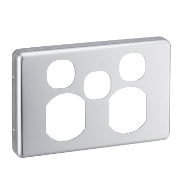 Cover Plate Sw Socket Dbl Extra Sw Br Aluminium