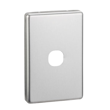 Switch Cover Plate 1Gang Brushed Aluminium