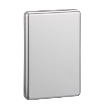 Switch Cover Blank Brushed Aluminium