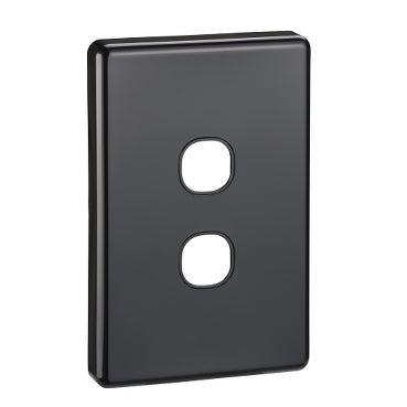 Grid & Cover Plate 2Gang Black