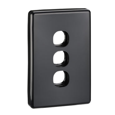 Grid & Cover Plate 3Gang Black
