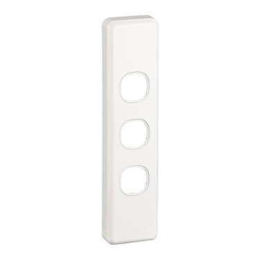 Grid & Cover Plate Architrave 3Gang White