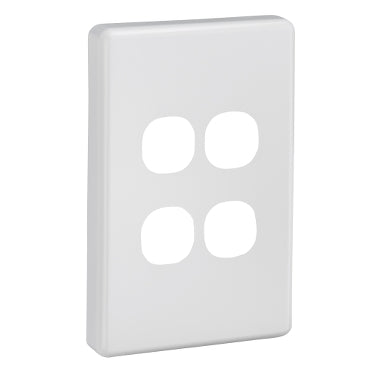 Switch Cover Plate 4Gang White