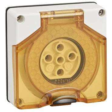 Socket Outlet 5Pin 20A 500V 3Ph IP66 White