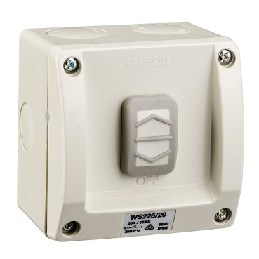 WS Switch Single 20A 250V IP66