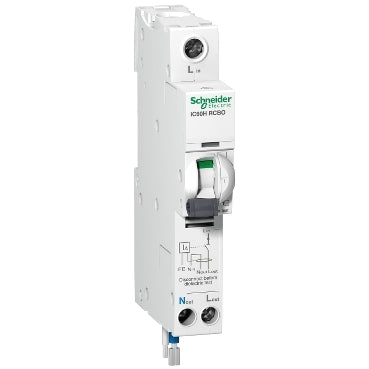 Acti9 C60H RCBO Sgl Mod Size 1P+N 20A 30mA 10kA
