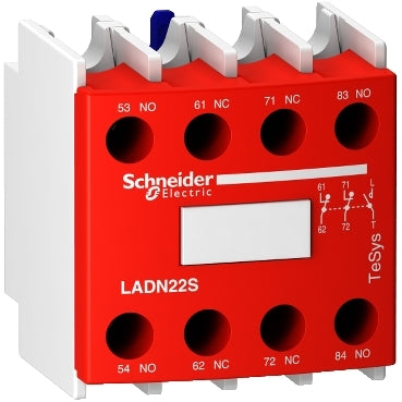 Tesys Aux Contact 2N/O 2N/C (Front) Red Safety Cover