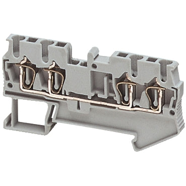 NSY Spring Terminal 2.5mm 4pt Grey Feed Thru