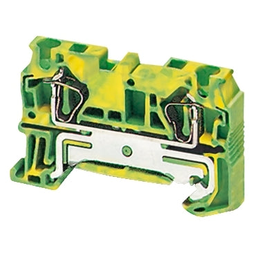 NSY Spring Terminal 4mm 2pt Green/Yellow Protective Earth