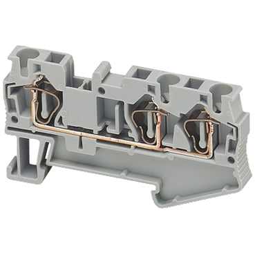 NSY Spring Terminal 4mm 3pt Grey Feed Thru