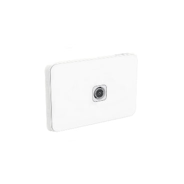 Iconic Module TV Pal to F-Type & Plate Single White