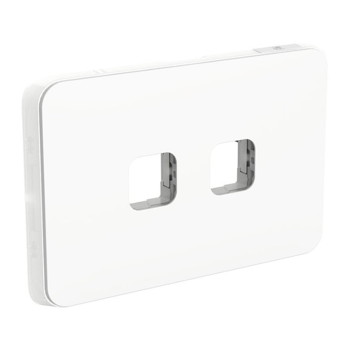 Iconic Grid & Cover Plate Skin Only 2Gang White