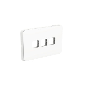 Iconic Grid & Cover Plate Skin Only 3Gang White