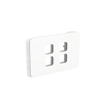 Iconic Grid & Cover Plate Skin Only 4Gang White