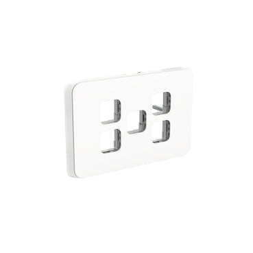 Iconic Grid & Cover Plate Skin Only 5Gang White
