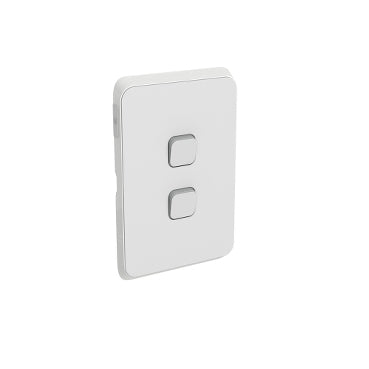 Iconic Cover Plate Skin Double V/H Cool Grey
