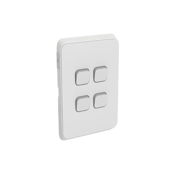 Iconic Cover Plate Skin 4Gang V/H Cool Grey