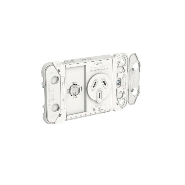 Iconic Sw Socket 10A Grid Only Single Horizontal