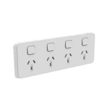 Iconic Cover Plate Skin Horiz 4Way Cool Grey