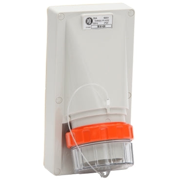 Appliance Inlet 4Pin 20A 500V 3Ph IP66 Grey