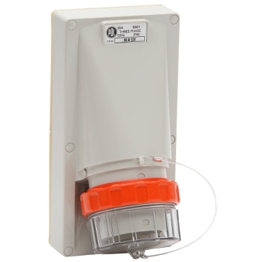 Appliance Inlet 5Pin 20A 500V 3Ph IP66 Grey