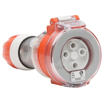 Cord Connector 4Pin 20A 500V 3Ph IP66
