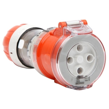 Cord Connector 4Pin 32A 500V 3Ph IP66
