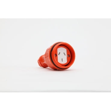 Cord Connector 3Pin 10A 250V 1Ph IP66 Fits AI310 Orange