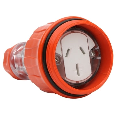Cord Connector 3Pin 15A 250V 1Ph Orange