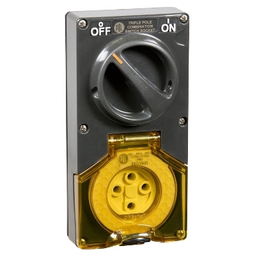 Sw Socket 4Pin 20A 500V 3Ph IP66 Chemical Grey