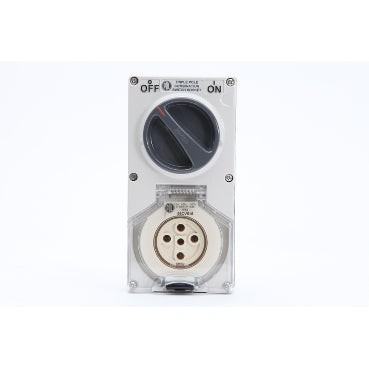 Sw Socket 5Pin 16A 500V 3Ph IP66 Grey